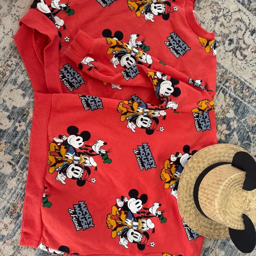 Dsney Minnie‎ Mickey Sweatshirt H&M Girls Size 8/10 sister set